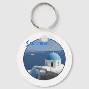 Church Views on Santorini, Greece Keychain