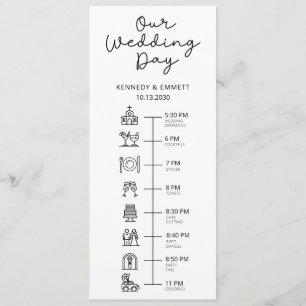 Church Wedding Day Timeline Flat Program