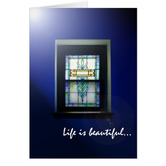 CHURCH WINDOW BLUE - Customized (Front)