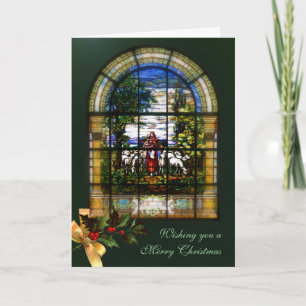CHURCH WINDOW - CHRISTMAS LAMB HOLIDAY CARD
