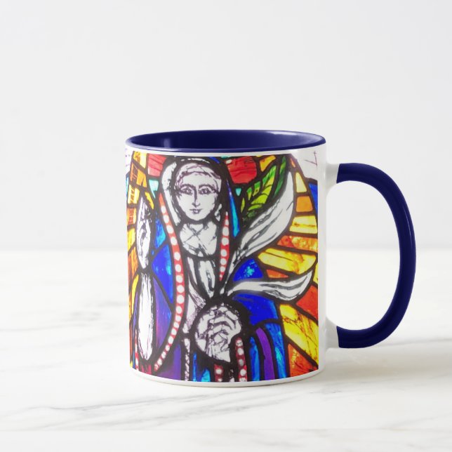 Church Window Design - Stained Glass Detail on a Mug (Right)