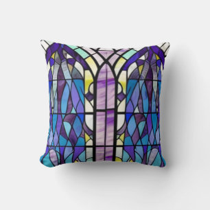 Church Window Throw Pillow