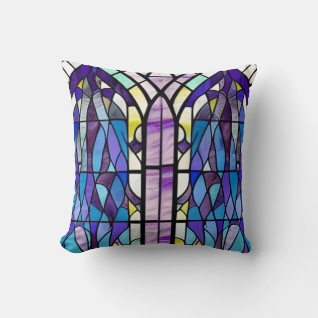 Church Window Throw Pillow (Front)