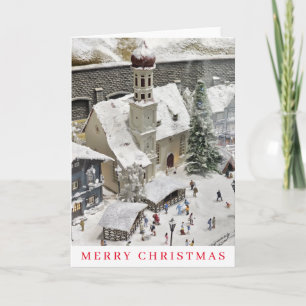 Church winter display view Christmas card 
