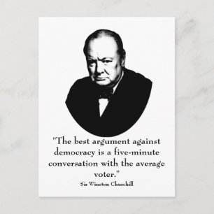 Churchill and Funny Quote Postcard
