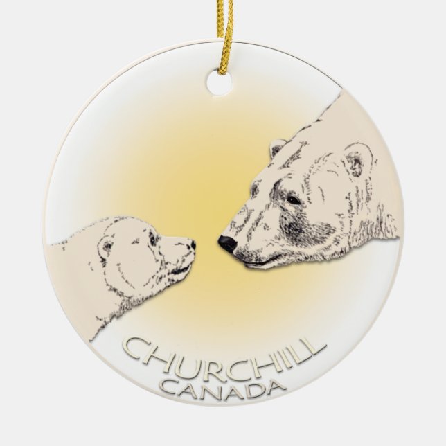 Churchill Canada Ornament Polar Bear Art Keepsake (Front)