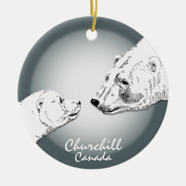 Churchill Canada Ornement Ours Polaire Garde (Devant)