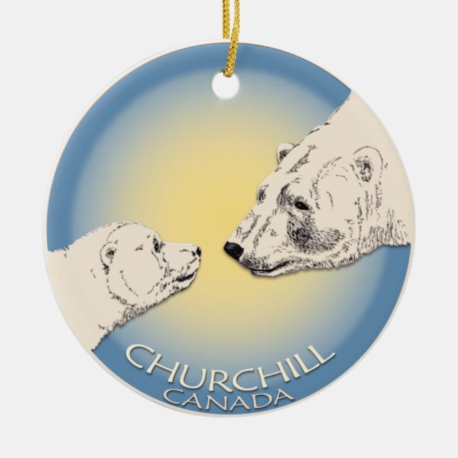 Churchill Canada Ornement Ours Polaire Garde d'art (Devant)