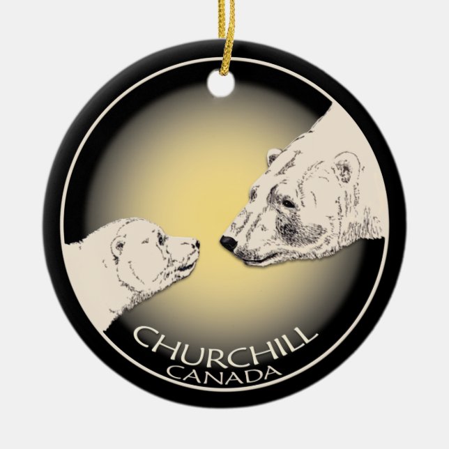Churchill Canada Ornement Ours Polaire Garde d'art (Devant)