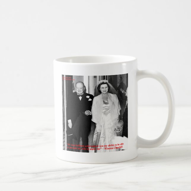Churchill & Famous Marriage Quote Coffee Mug (Right)
