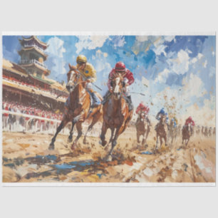 Churchill Kentucky Derby Race Decoupage  Tissue Paper