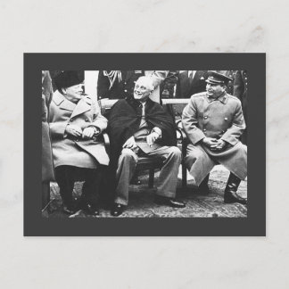 Churchill, Roosavelt & Stalin - At Yalta Postcard