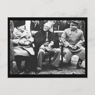 Churchill, Roosavelt & Stalin - At Yalta Postcard