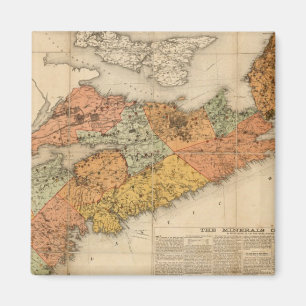 Church's mineral map of Nova Scotia Magnet