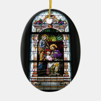 churchwindow from brezje - slovenia ceramic ornament