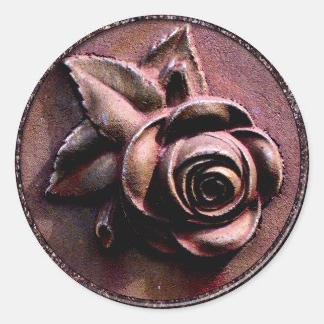 Churchyard Rose Classic Round Sticker (Front)