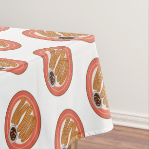 Churro cartoon illustration tablecloth