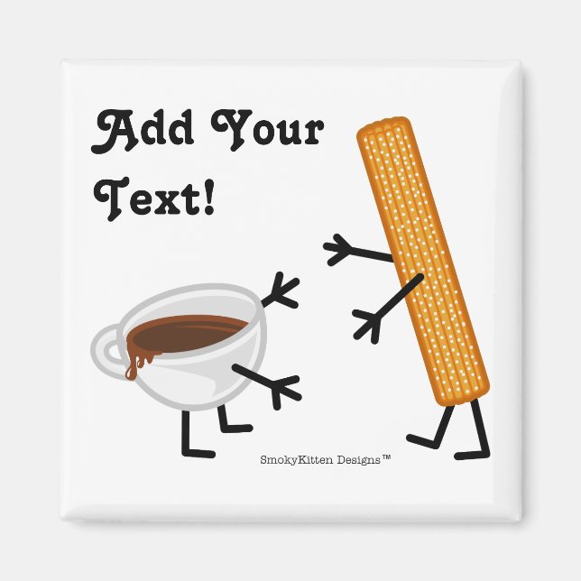 Churro & Chocolate - Customizable Magnet (Front)