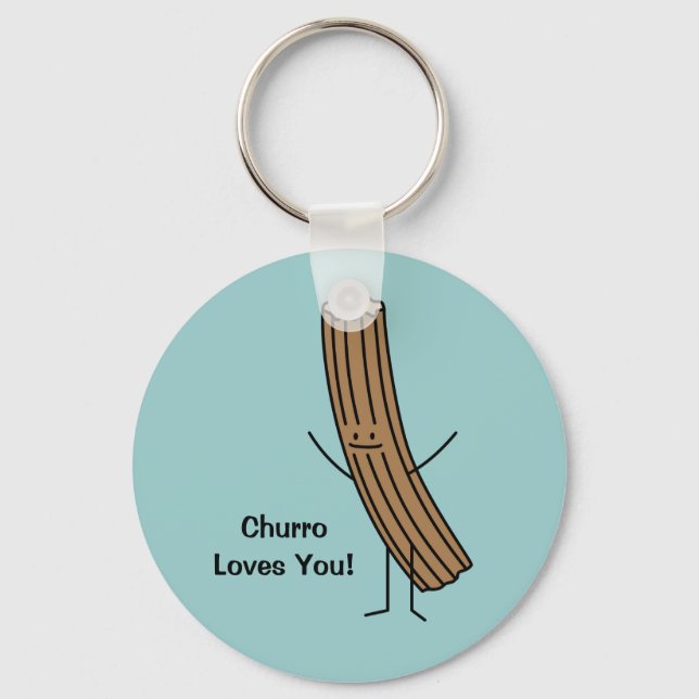 Churro Loves You! Keychain (Front)