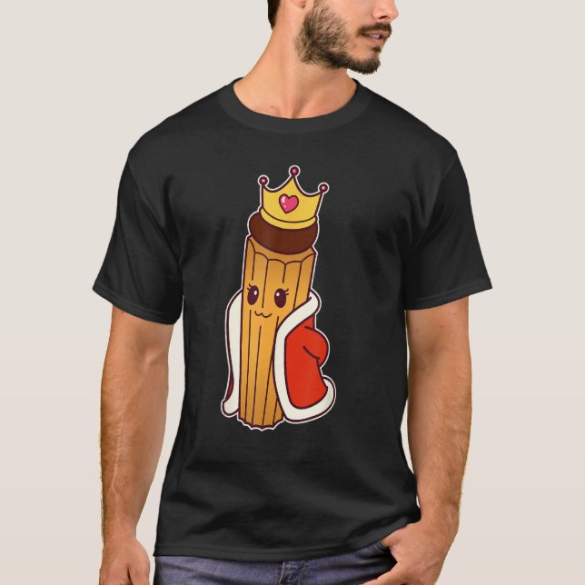 Churro Queen - Spanish  Portuguese Cuisine T-Shirt (Front)