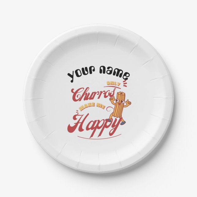 Churros sweet paper plate (Front)