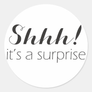 Chut ! c'est des autocollants de fête surprise