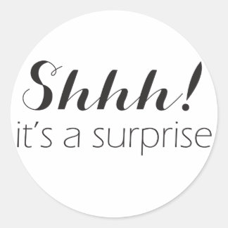 Chut ! c'est des autocollants de soirée surprise