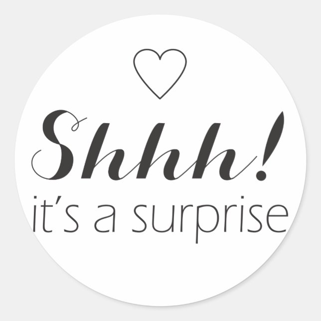Chut c'est des autocollants surprise avec cœur (Devant)