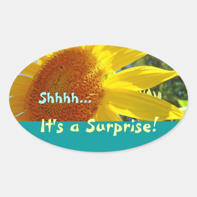 Chut... C'est une surprise! autocollants Invitatio (Devant)