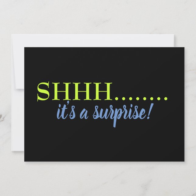 Chut...C'est une surprise ! ! ! ! ! ! Invitation (Dos)