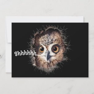 Chut Invitation à une Soirée Surprise   Hibou & Si