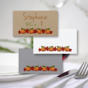 Chute Cartes Citrouilles Feuilles rouges