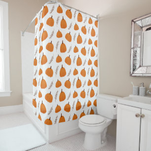 Chute Citrouille Motif rideau de douche