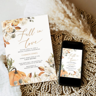 Chute d'amour Invitation de douche nuptiale, Citro