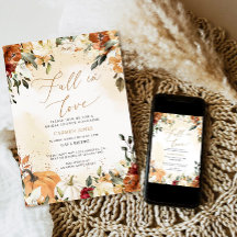 Chute d'amour Invitation de douche nuptiale, Citro