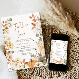 Chute d'amour Invitation de douche nuptiale, Citro