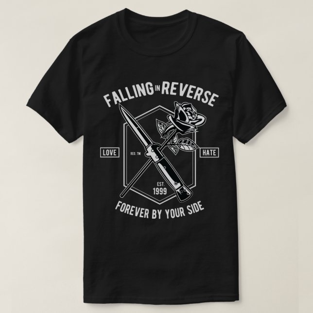 Chute dans le T-shirt des hommes inverses (Design devant)