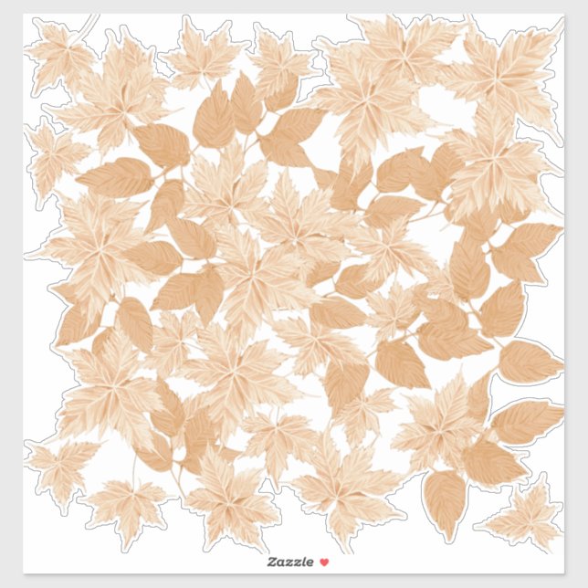 Chute dans les feuilles d'automne Autocollant de v (Feuille)