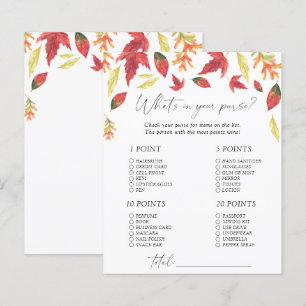 Chute de feuilles - Qu'y a-t-il dans votre sac à m