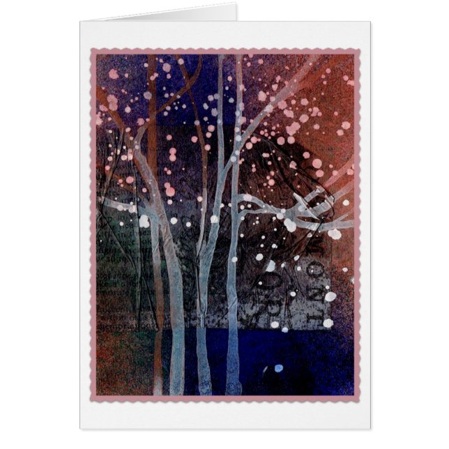 Chute de neige - Carte blanche (Devant)