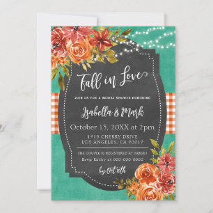 Chute en amour Invitation à la douche nuptiale