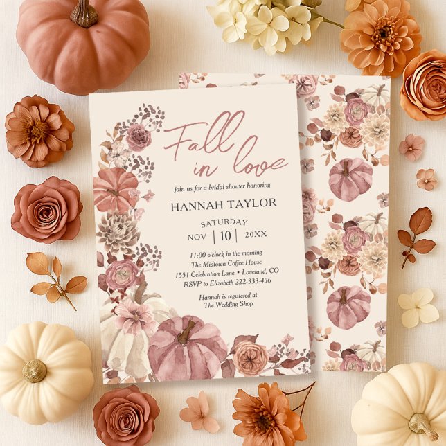 Chute en amour Invitation à la douche nuptiale (Créateur téléchargé)