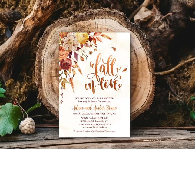 Chute En Amour Invitation À La Douche Nuptiale (Créateur téléchargé)