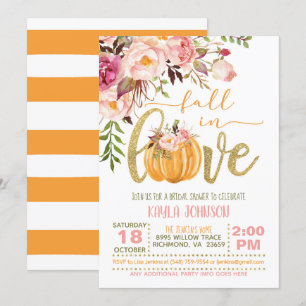 Chute en amour Invitation à la douche nuptiale - O
