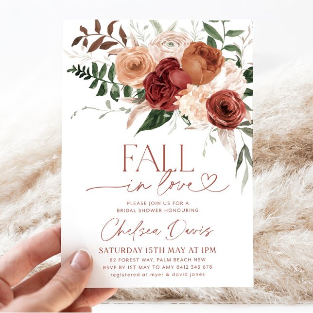 Chute en amour Invitation de la douche nuptiale, M (Créateur téléchargé)