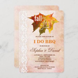 Chute en amour Mariage I DO BBQ Invitation