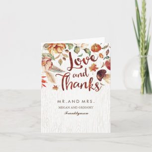 Chute en amour Merci Floral Mariage d'automne