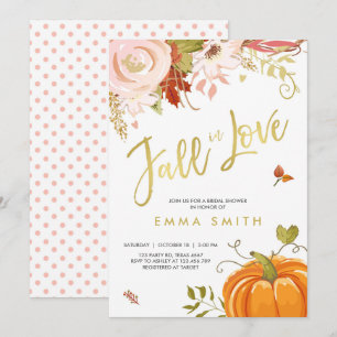 Chute en Amour Nuptiale invitation Bébé Automne