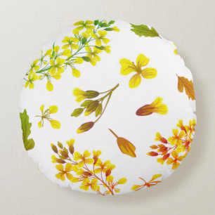 Chutes d'automne Motif floral Coussin rond