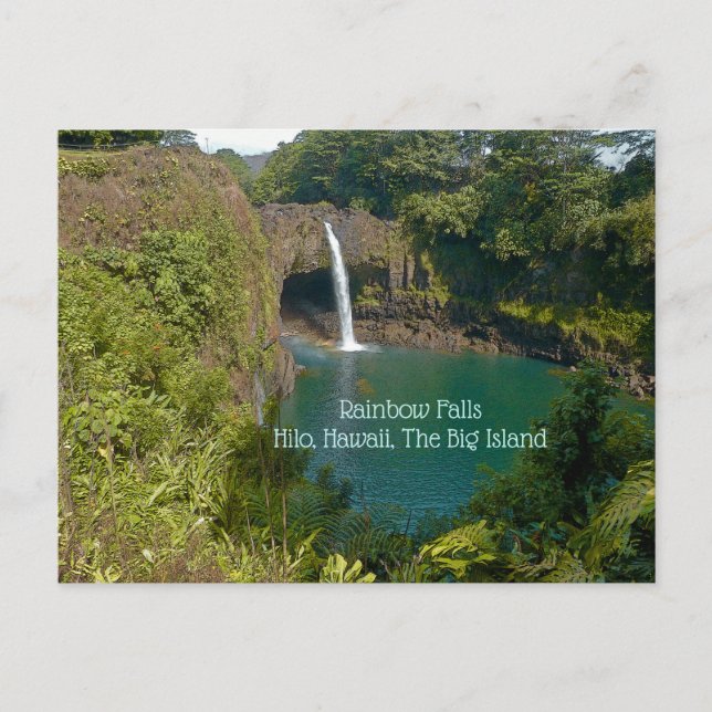 CHUTES DE PLANCHE, HILO, HAWAII, GRANDE ÎLE CARTE  (Devant)